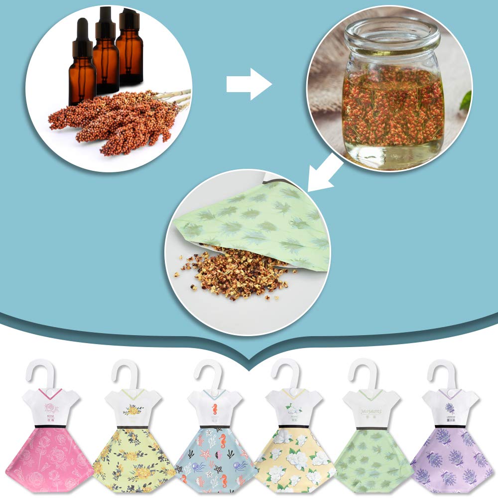 Buy GOLRISEN Wardrobe Air Freshener Sheets,6 Pack Scented Sachets Bags