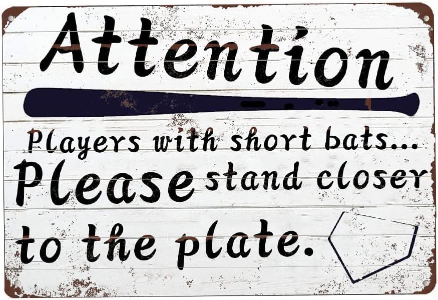 Retro Garage Signs for Men Wall Decorations Old Car Shop Posters Oil And Gas Station Sign Decor Please Stand Closer To The Plate Wall Art 8x12 Inch