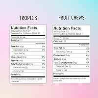 Vista 2 de Mamba Fruit Chews and Tropics - Caramelos surtidos de dulces envueltos individualmente, 3.52 onzas (paquete de 4)