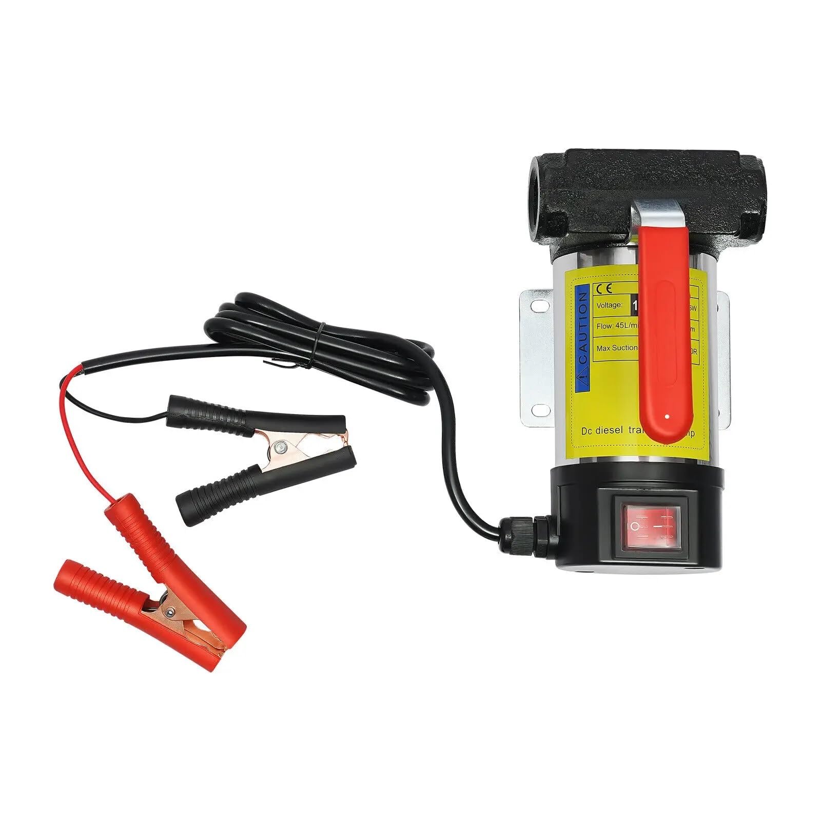 Pompa dell'olio Pompa Diesel Pompa Olio Combustibile con Tubo Pistola Automatica Autoadescante Elettrica Extractor Aspirazione Della(45L Red)