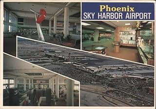 Phoenix Sky Harbor Airport Aerial & Interior Views Phoenix, Arizona AZ Original Vintage Postcard