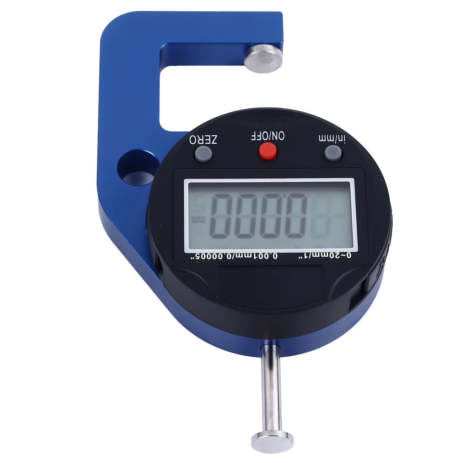 Medidor de espesor digital 0-20 mm Alta precisión Resolución de 0,001 mm Medidor de espesor de aleación de aluminio Herramienta de medición para procesamiento mecánico Uso