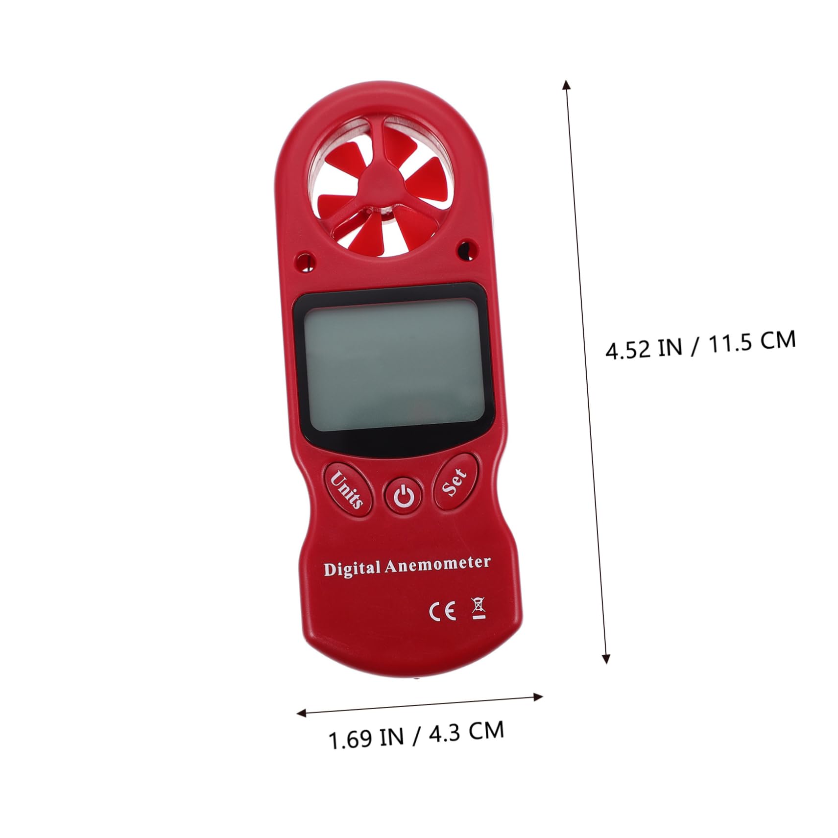 ULTECHNOVO 1pezzi Mini Anemometro Portatile Con Hygrotermometro Misuratore Del Vento e Umidità Per e Facile Usare Batteria