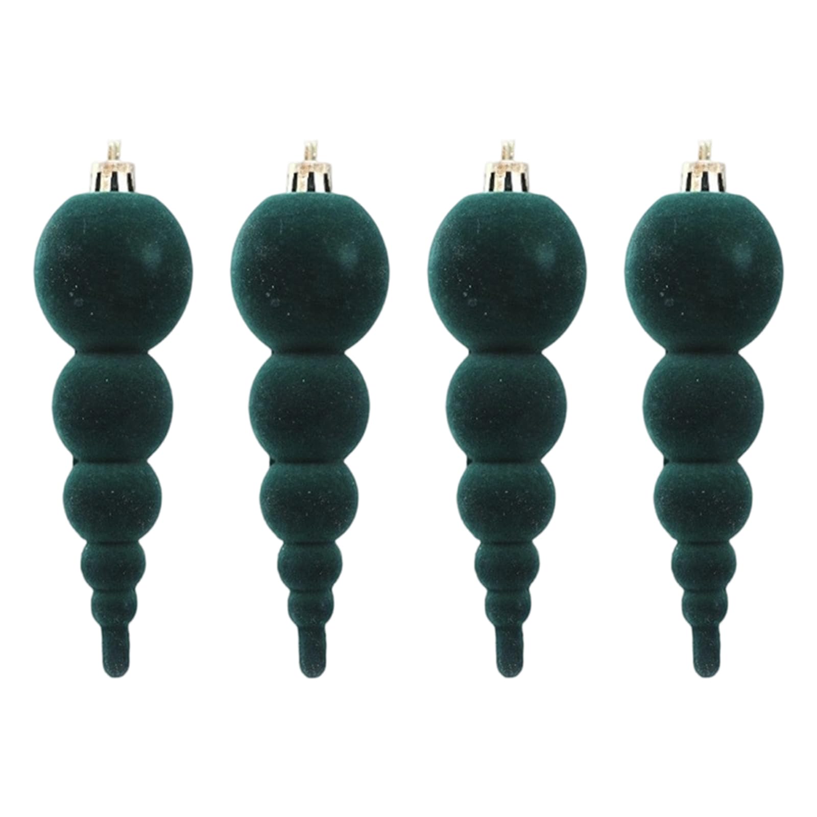 Christmas Flocking Gourd Ornaments 4PCS Premium Velvety Holiday Hanging Decoration for Tree Decoration Christmas Tree Flocking Gourd Decorations