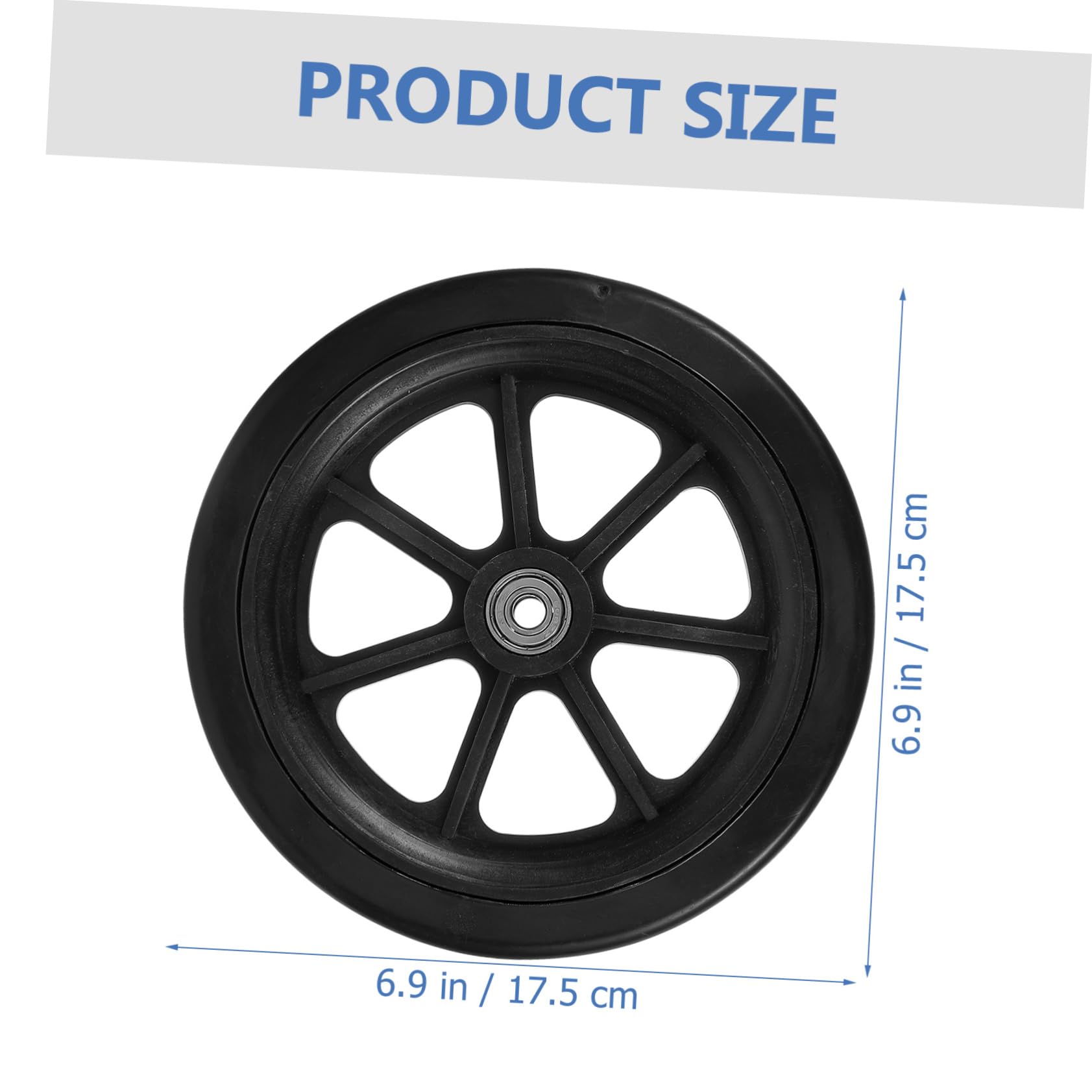 SEWOART 1 Pair Patient Wheelchairs Wheelchair Parts Wheelchair for Elderly Adults Accessories for Wheelchairs Wheelchair Tires Heavy Duty Universal Wheel Wheels Parts PVC Black