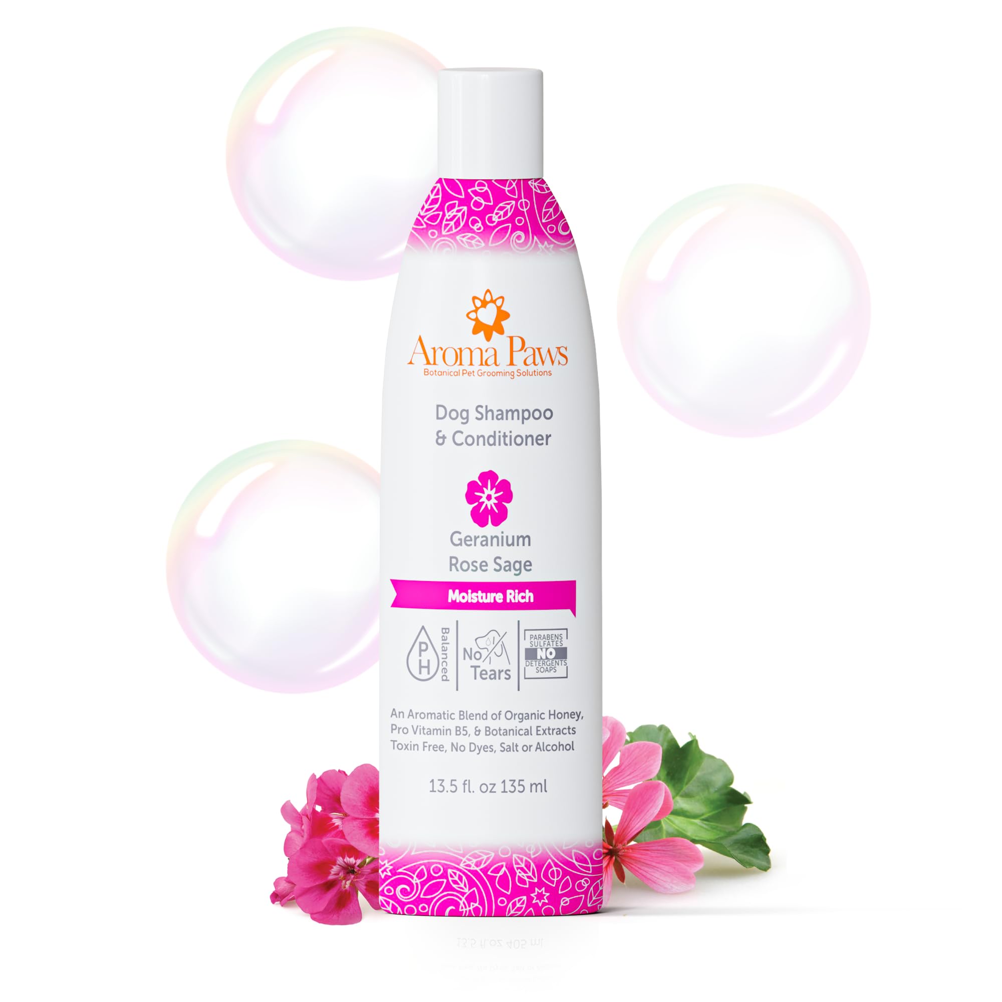 Aroma Paws Shampoo & Conditioner in One (Geranium Rose Sage)