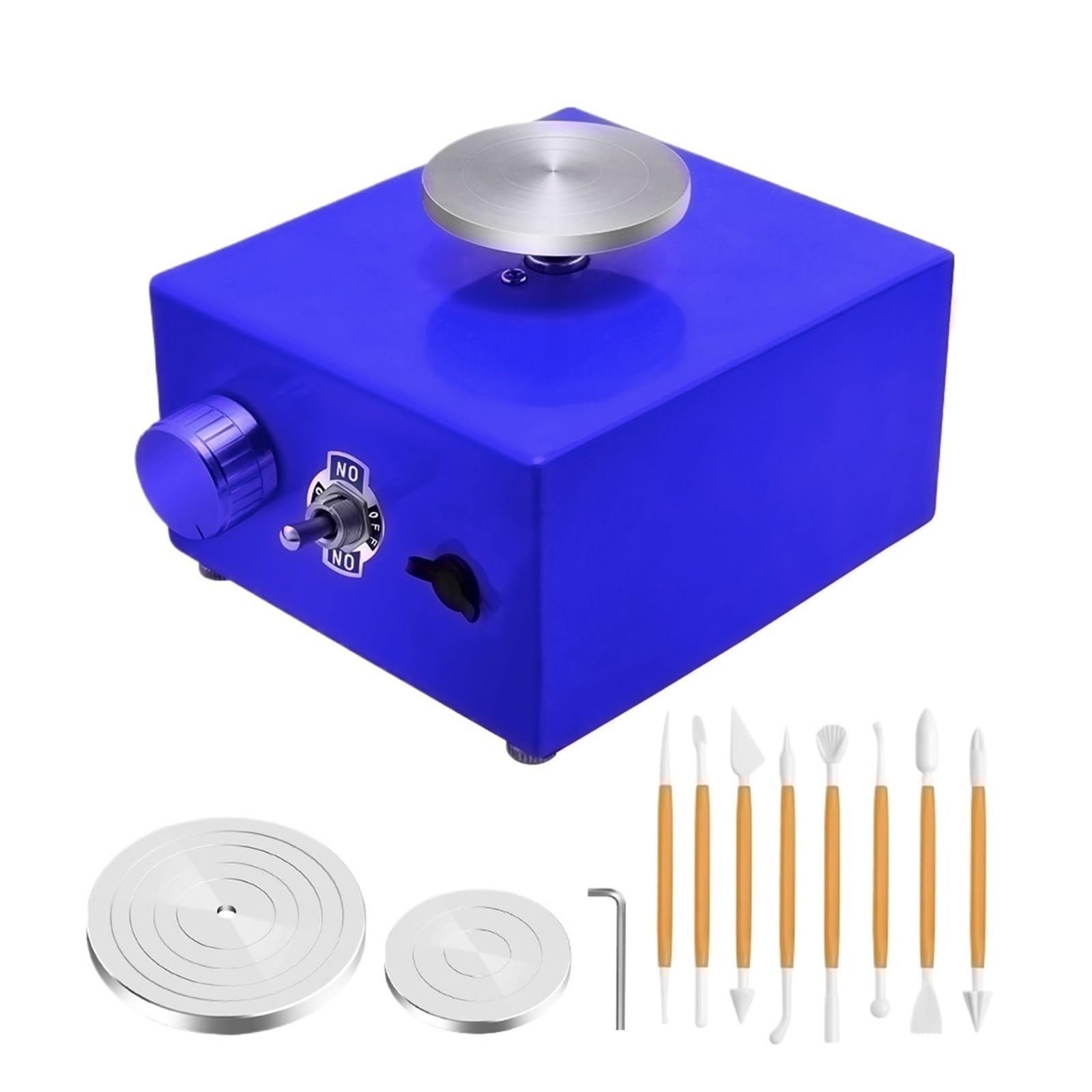 Miniaturowe Koło Garncarskie Z 2 Obrotowymi Elektrycznymi Kołami Garncarskimi, Narzędzie Do Gliny DIY Tacką Prac Ceramicznych, Rzemiosło Artystyczne Ceramicznej Obraca Się Stabilne Płynnie