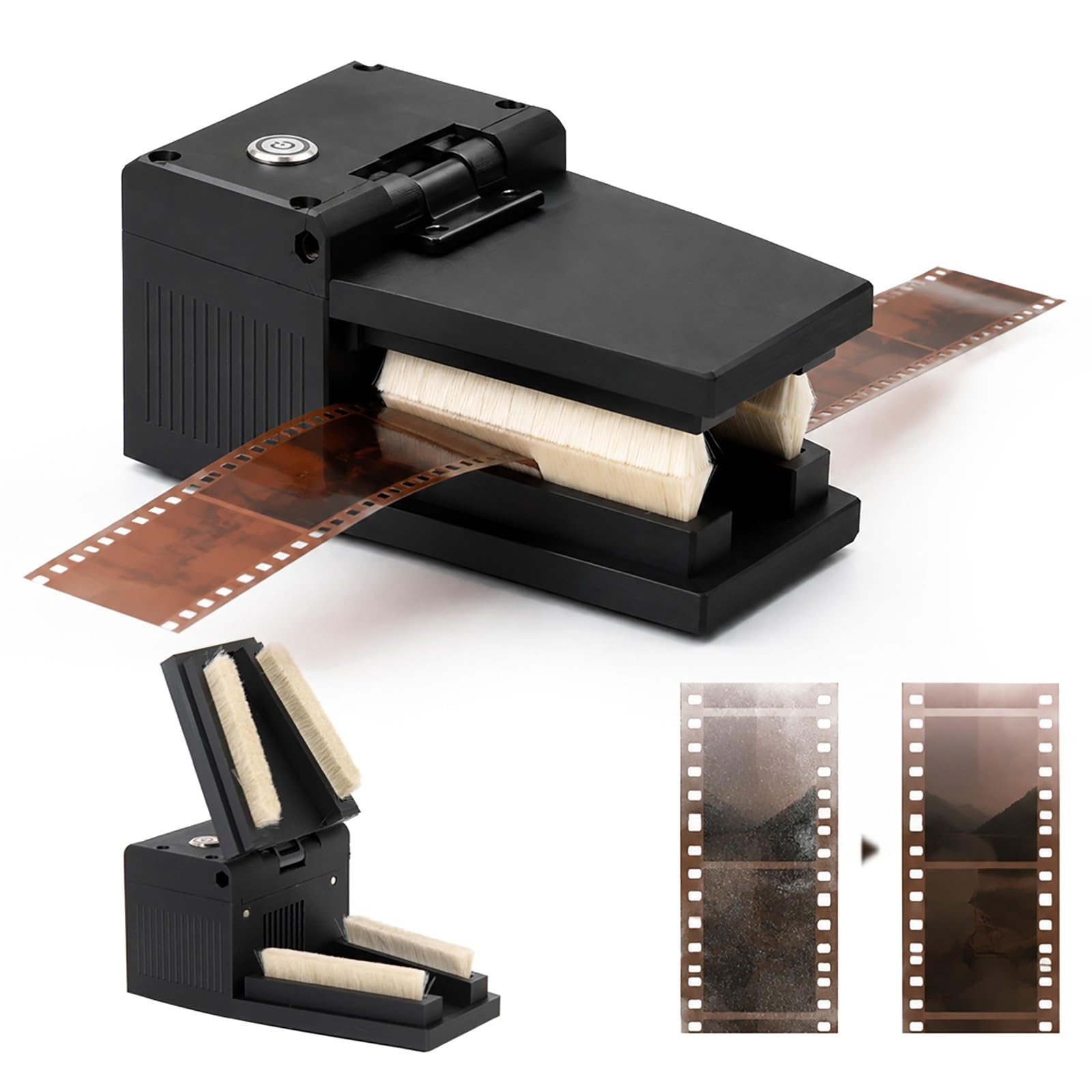 Czyścik do negatywów, elektryczna szczotka antystatyczna do filmów 135/120