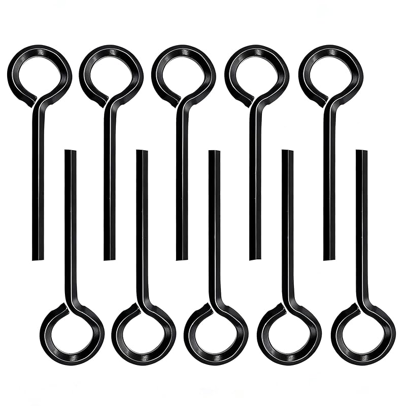 Kit de Chaves Allen Hexagonais para Barra Antipânico Aienxn 5/32 pol. (3,97 mm) com Argola Preta, 10 Peças