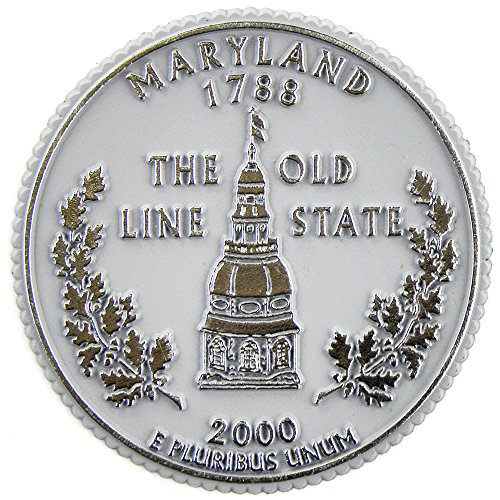 Imán coleccionable Maryland State Quarter, 2.5 pulgadas miniatura 1