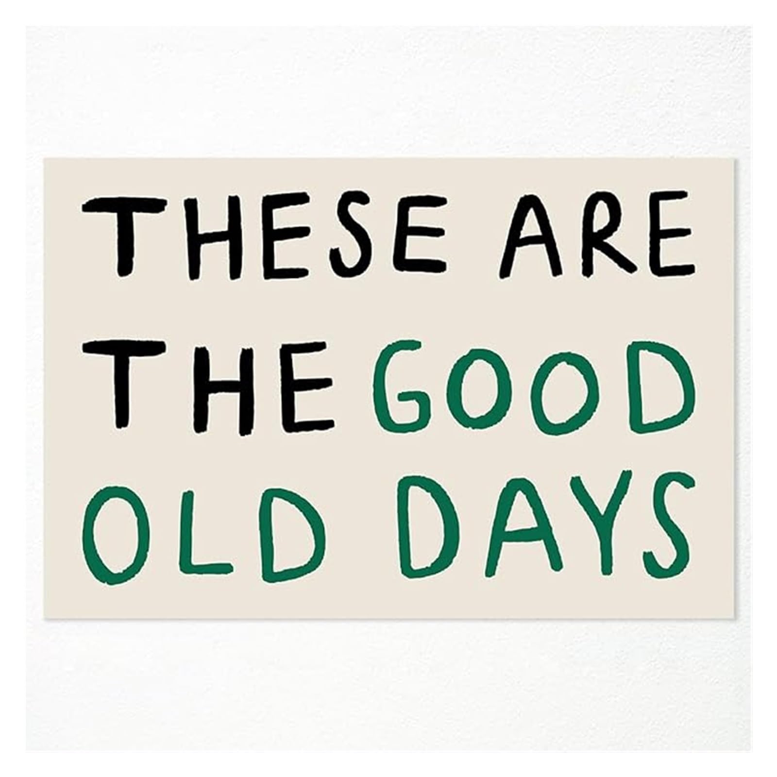 KCDFDVJFBM Uplifting Quote Canvas These Are The Days Retro Typography Wall-Art Affirmation Decor for Home Office Bedroom(Framed,08x12inch(20x30cm))