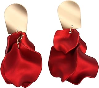 1 De Brincos Vermelhos Joias De Orelha Brincos Elegantes Brincos Femininos Brinco De Casamento Brinco De Pétala De Acrílico Brinco De Gota De Pétala Brinco De Orelha Pendurado