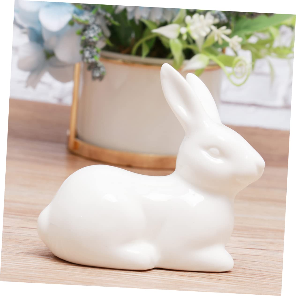 ウサギ　兎　白兎　陶器　置物　インテリア　工芸品　美術品　A1717 Amazon.co.jp: NUOBESTY ウサギ 置物 飾り かわいい セラミック