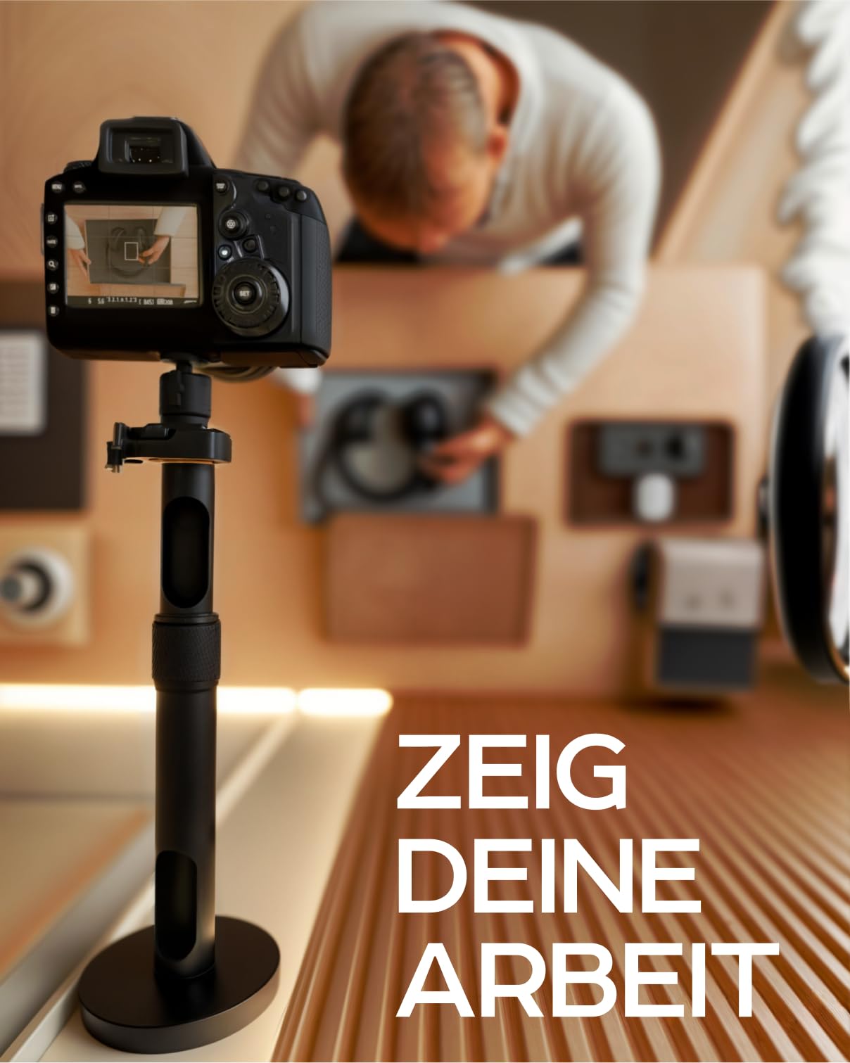 Universal-Projektorhalterung – verstellbare Decken- oder ausziehbare Wandhalterung für Mini-Projektoren für Büro und Zuhause – voll beweglich, einfache Installation, 360° schwenkbar, Länge 13,8“ - 21“