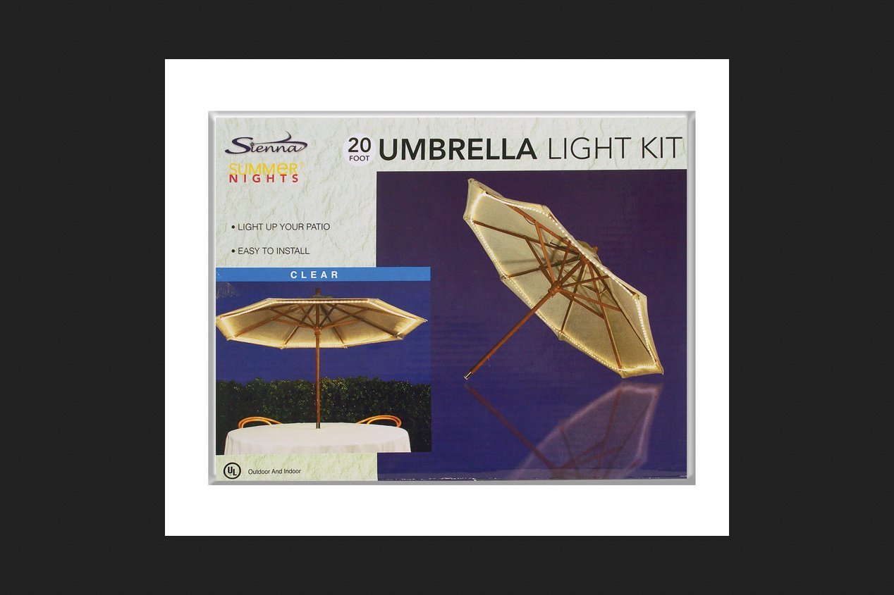 Celebrations Umbrella Rope Light 20-Feet, Clear