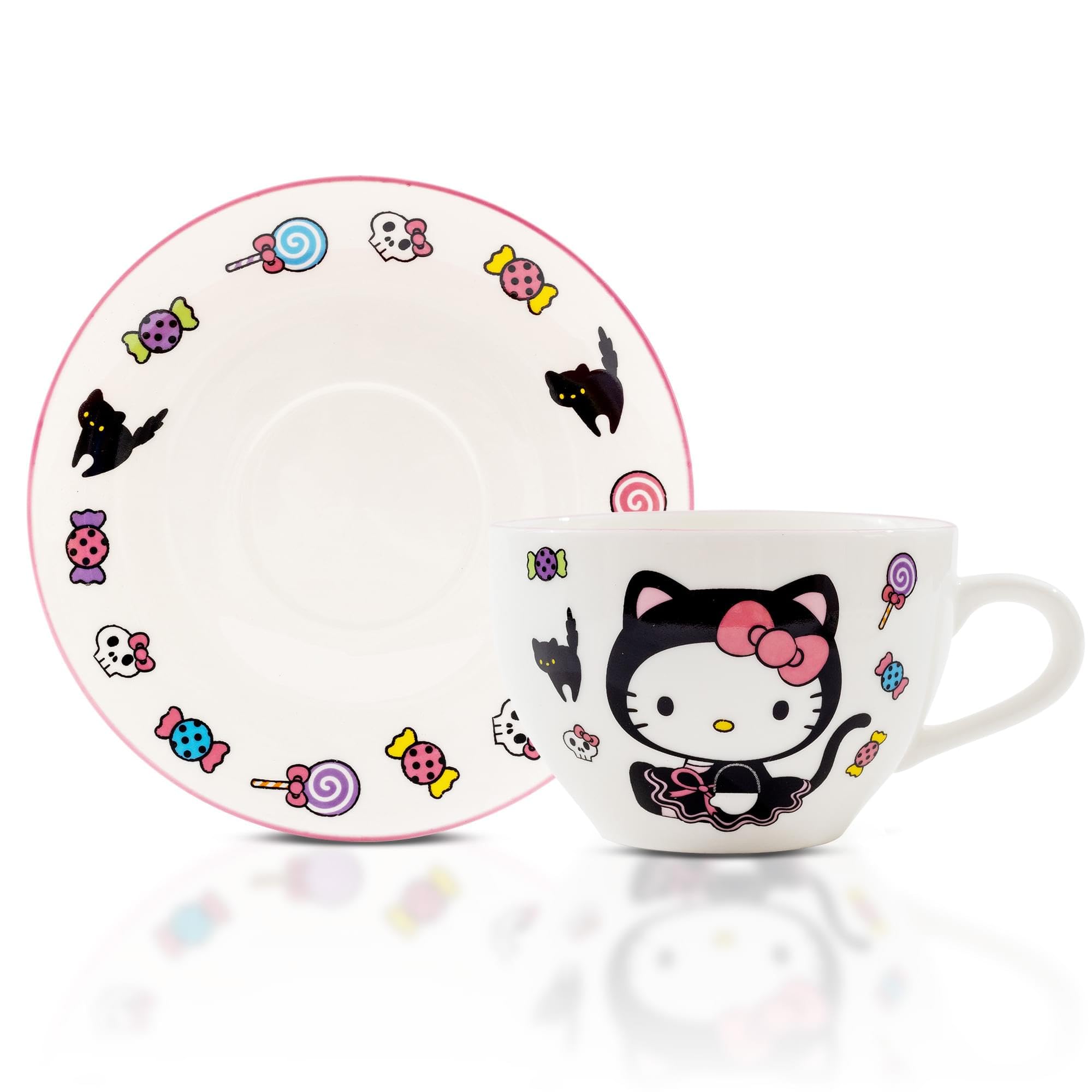 Amazon.com | Hello Kitty Sanrio Black Cat Bone China Teacup and
