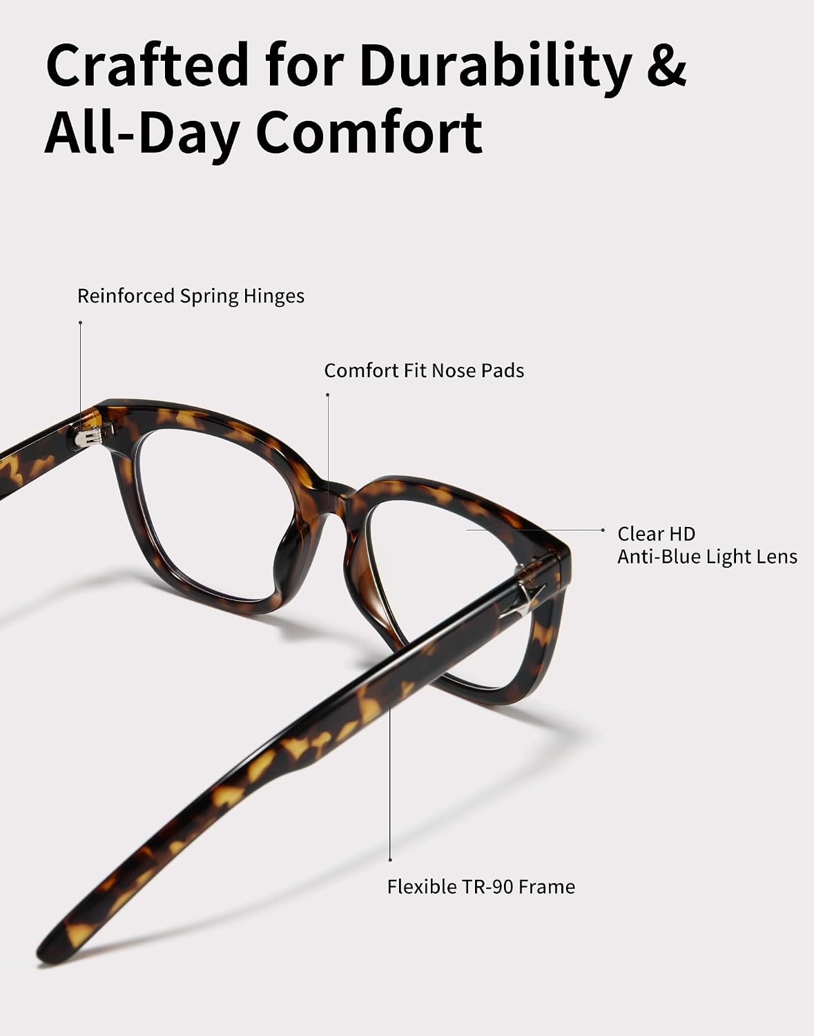 Slocyclub Square Blue Light Blocking Glasses for Women Men Fashion Frame Eyeglasses Retro Big Square Glasses