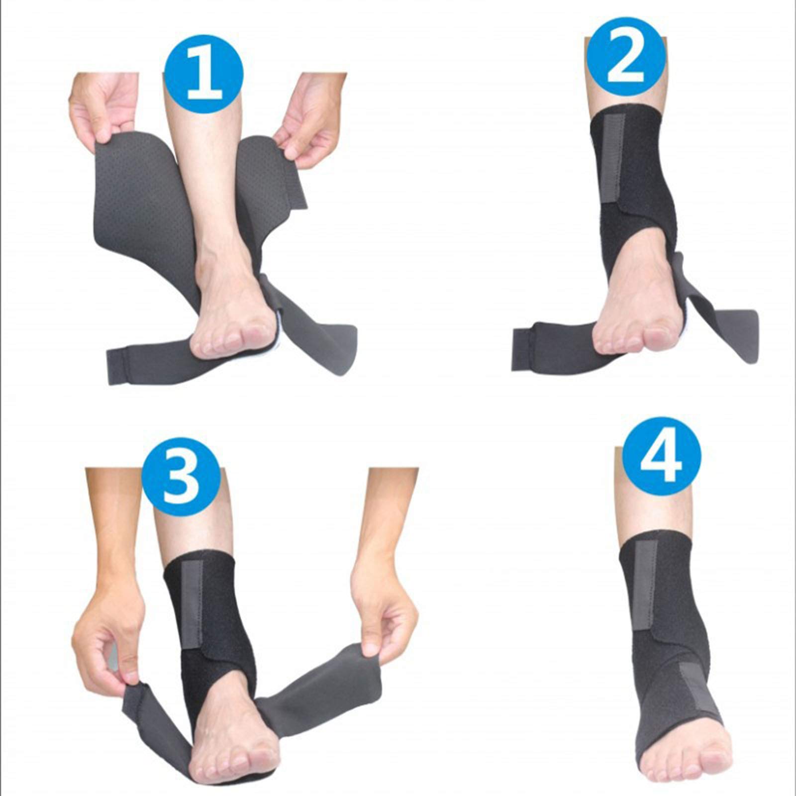 Correcteur de posture pour cheville et pied, orthèse pour pied tombé, soulagement de la douleur de la cheville pour hémiplégie sportive, gauche, 1 paire, Leftm-1 paire