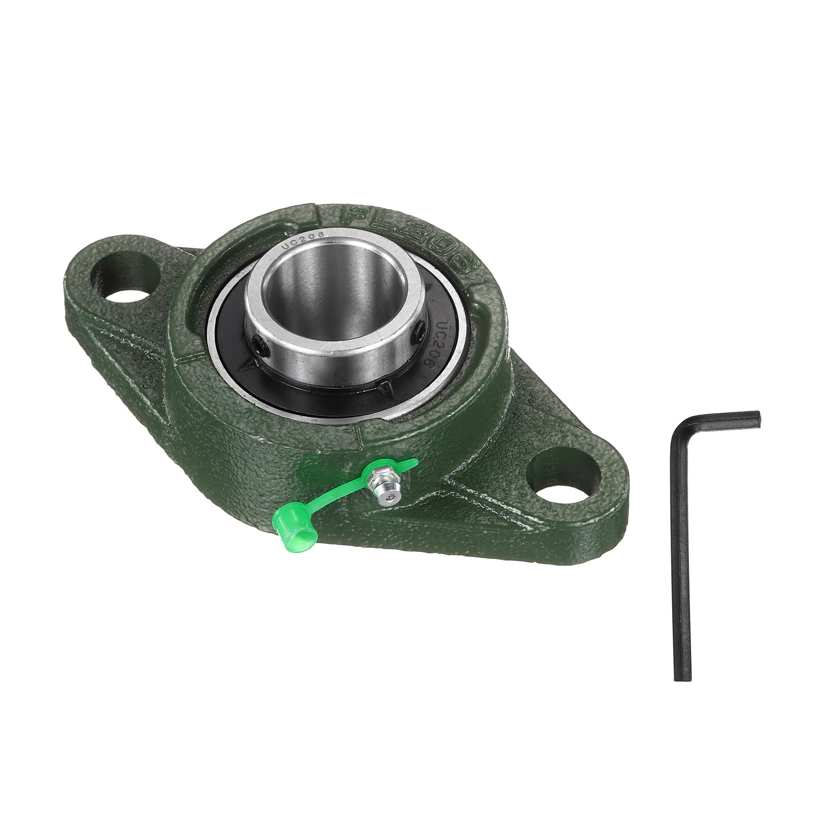 QUARKZMAN UCFL206 Cuscinetti A Sopporto, Foro 30mm Autocentrante, Base In Ghisa Solida, Cuscinetto A Sfera Montato A Flangia In Acciaio Cromato, (ABEC3)