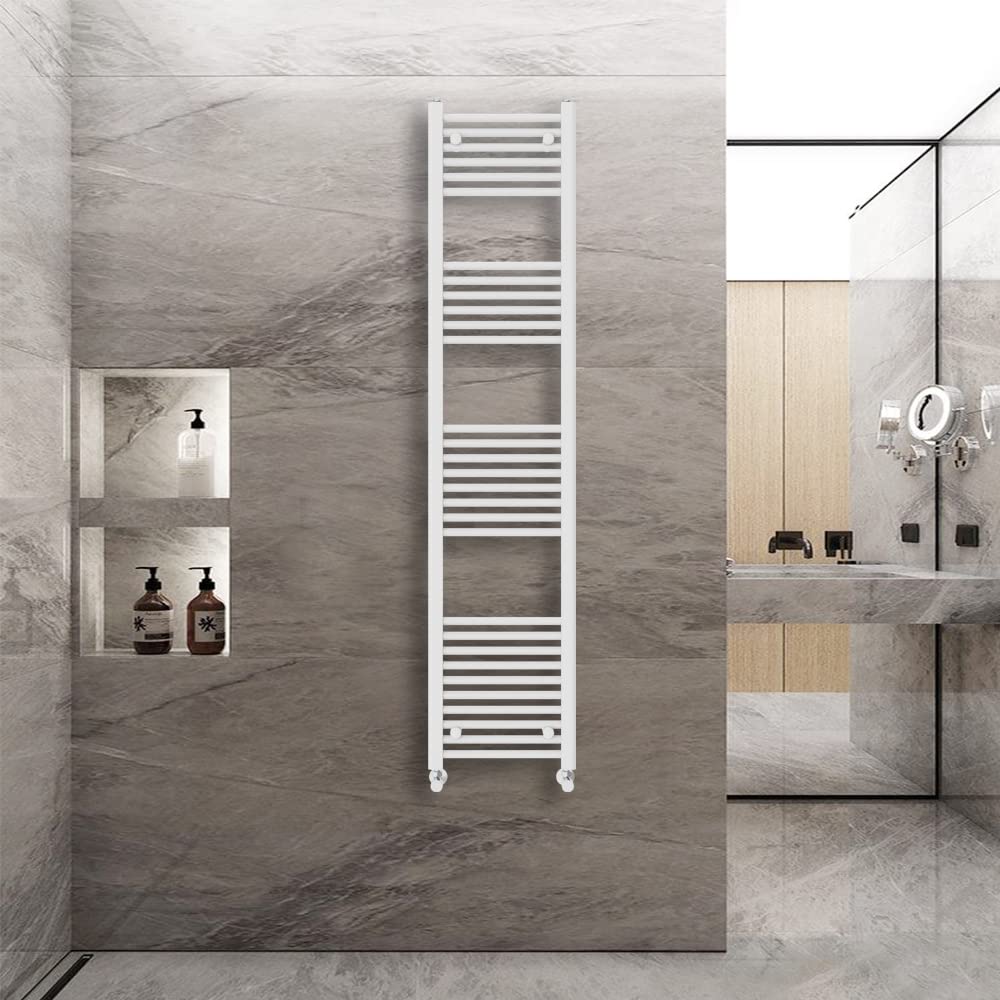 (1800X400mm) Warmehaus Straight Heated Towel Rail Central Heating For Bathroom Kitchen Radiator Ladder White 5063021967245