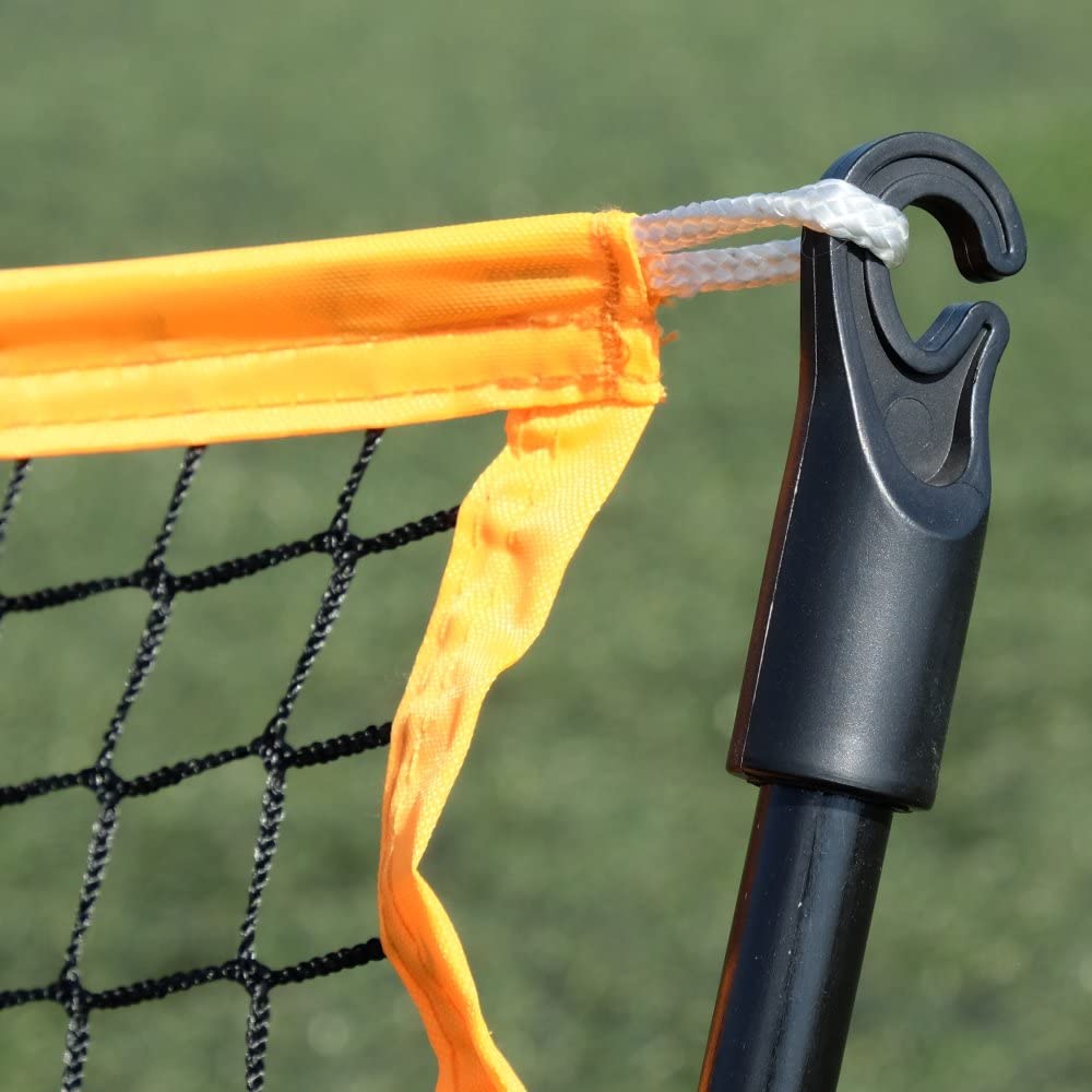 Rete da rimbalzo portatile 2 in 1 per il calcio (larga 2 m) - Rete da rimbalzo per l'allenamento di calcio in 2 altezze: 0,5 m e 1,2 m. Rete da rimbalzo per l'allenamento di passaggio e primo tocco
