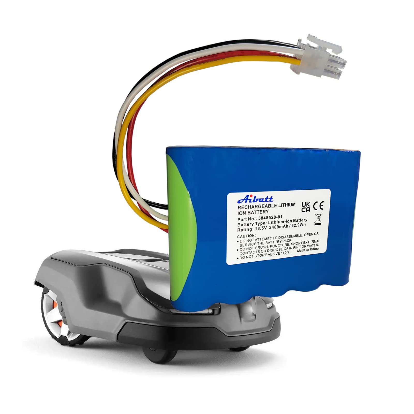 Batterie 3400mAh,pour Husqvarna Automower 310,315,315X,Aussi pour Gardena Sileno R100Li, R130Li, R160Li,Sileno+,Compatible avec 584 82 28-01,584 82 28-02,584 85 28-01,589 58 62-01 Batterie