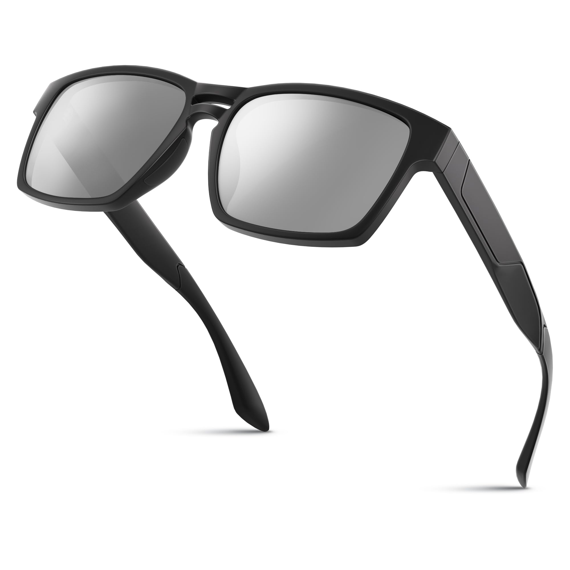 Wrimen Sonnenbrille-Herren-Damen-Polarisierte-Klassische-Retro-UV400 Schutz Rechteckig-Golf-Fahren-Angeln-Reisebrille-Outdoor-Sportarten Mode Sonnenbrille