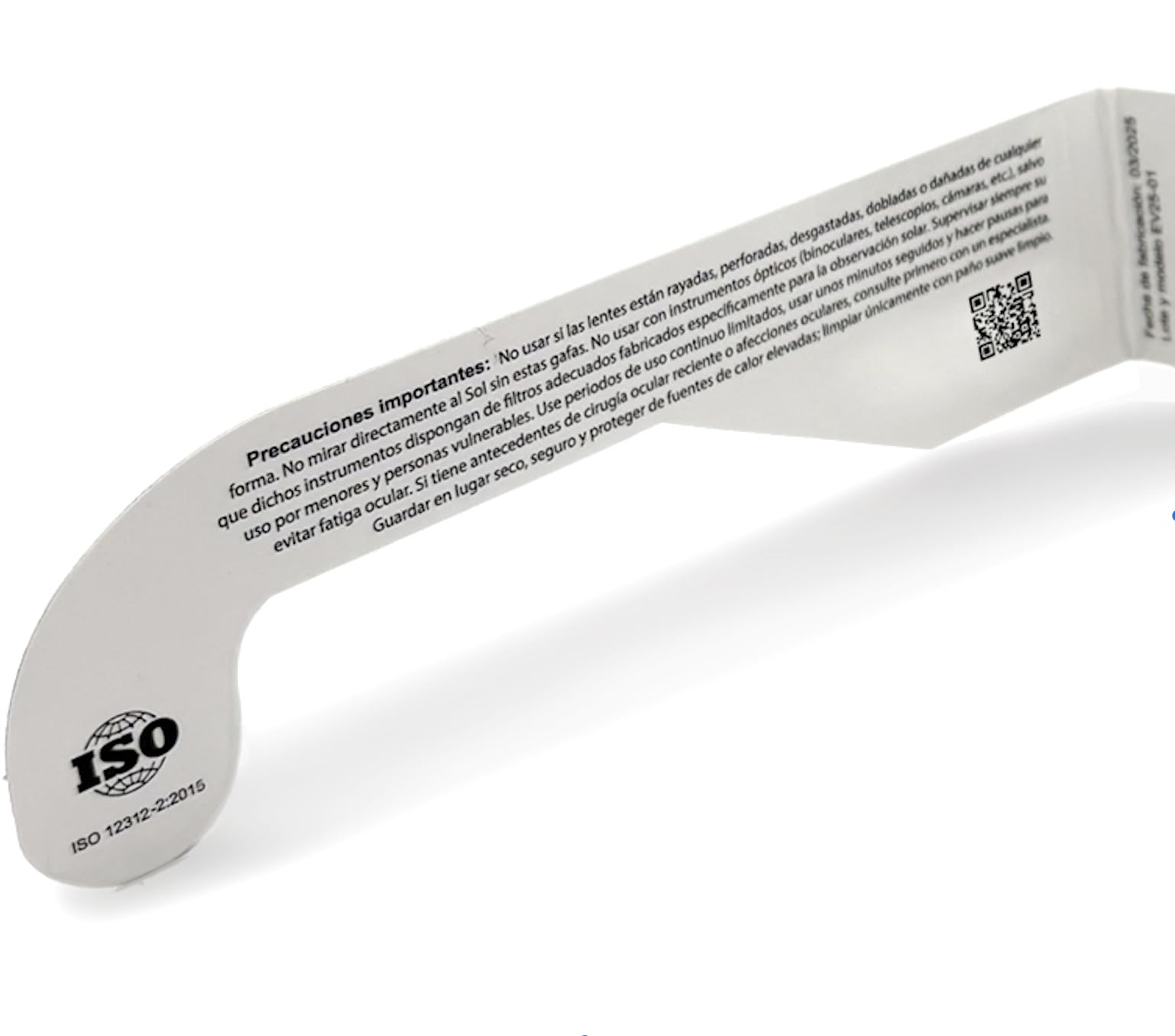 Gafas Eclipse Solar Homologadas ISO 12312-2:2015 y Certificadas CE para Observar Eclipses con Máxima Seguridad, Cumplen Normativa UE 2016/425, Fabricante Español, Color Azul — view 6