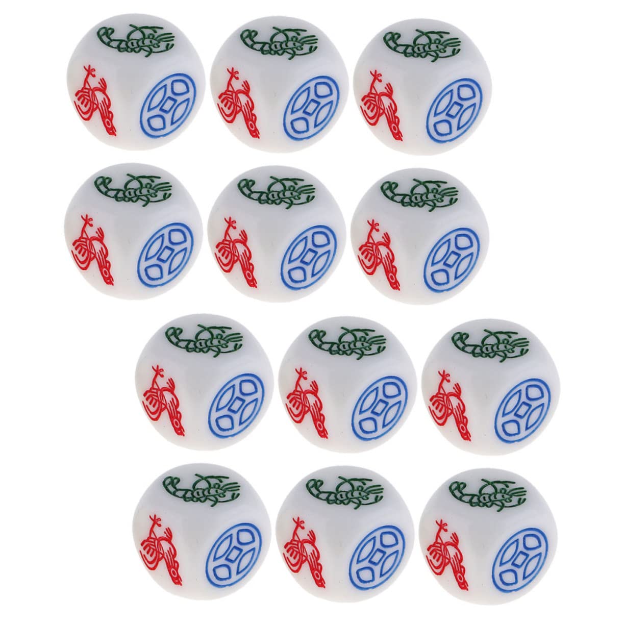 ibasenice 60pezzi Dadi Creativi Per Giochi Da Tavolo Dadi Multi-sfaccettati Per Feste e Attività Ricreative Accessori Per Gioco Di Alta Qualità