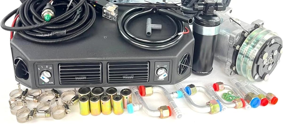 A/C KIT UNIVERSAL UNDERDASH EVAPORATOR 404-100 NEW 12V WITH ELECTRICAL HARNESS
