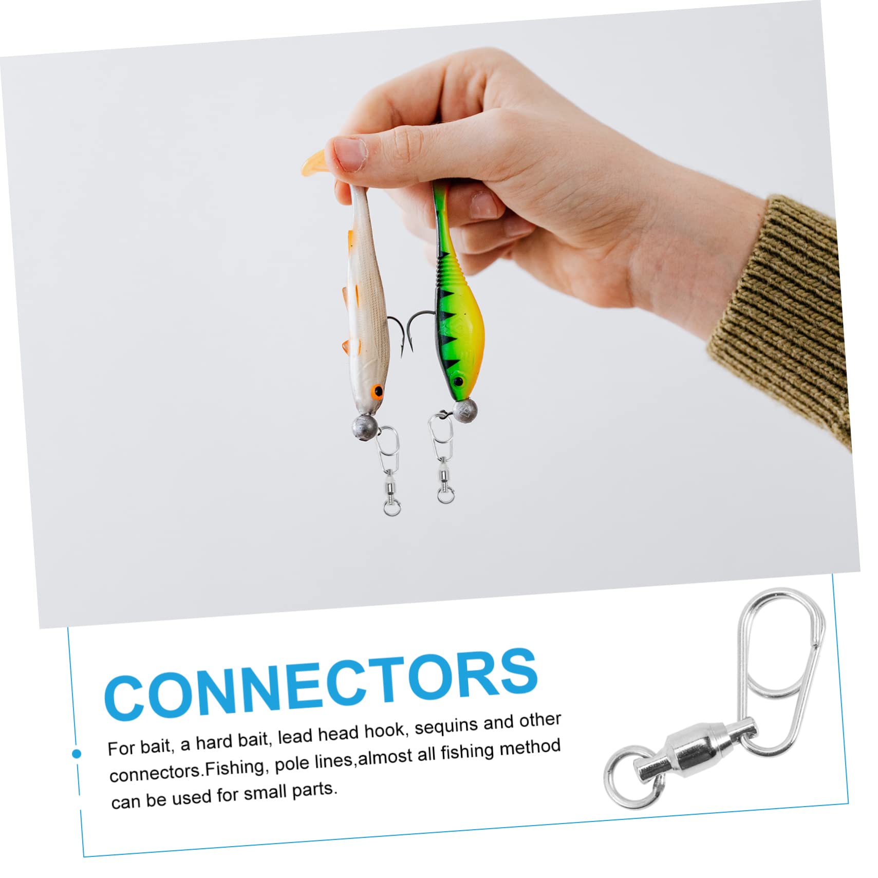 BESPORTBLE 120pièces Émerillons à Billes Pour Accessoires De Et Résistants Connecteurs Anti-enchevêtrement Pour Leurres Et Matériel