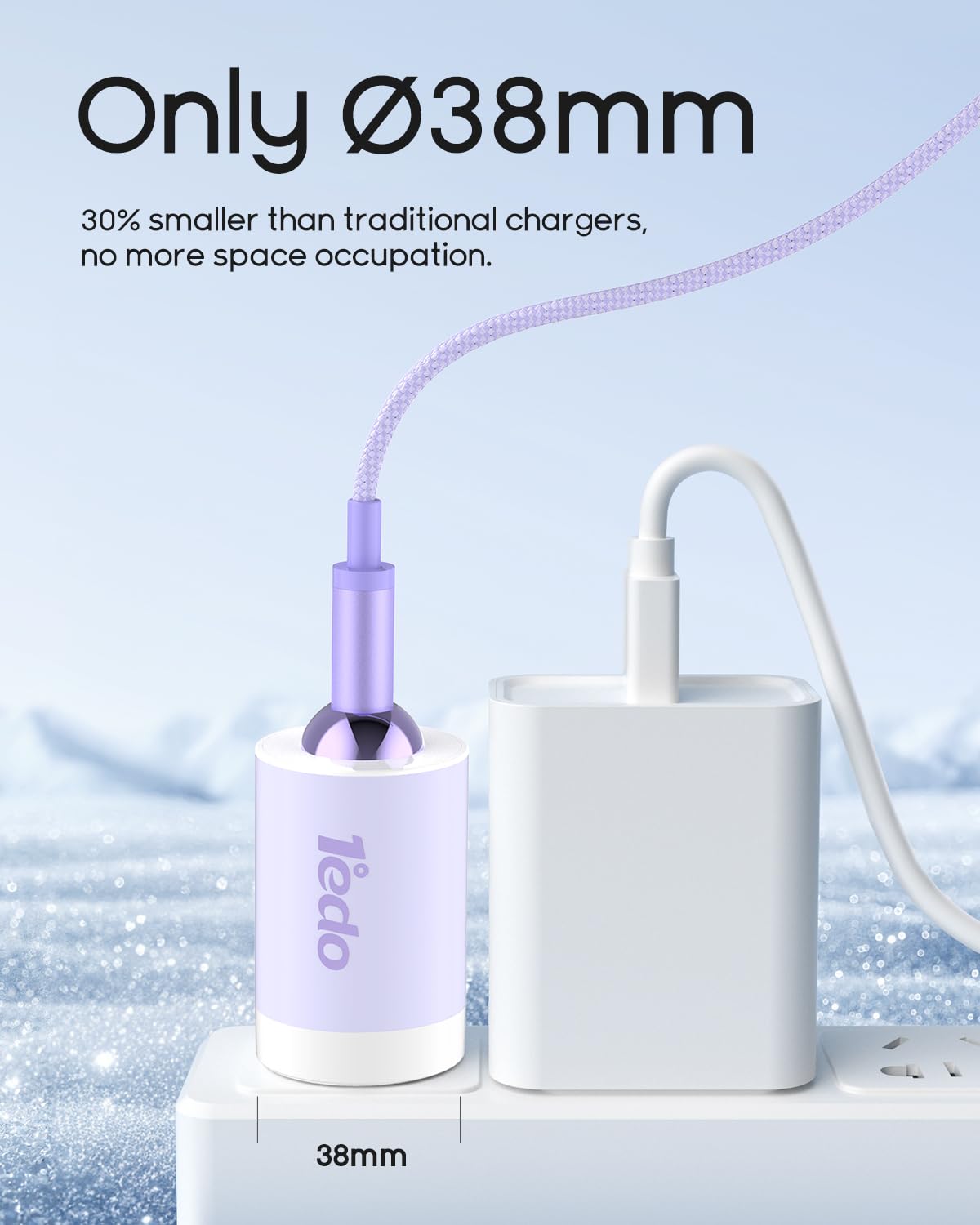 Magnetic for iPhone Charger,1°edo 20W Fast Charger Block with 6FT Cable Innovative Magnetic to Lightning Cable for iPhone 14/13/12/11/Xs Max/XR/X (Purple) — view 7