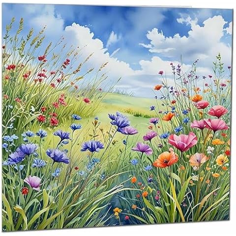 Beautiful Nature Flowers Birthday Card by Purple Fox Cover