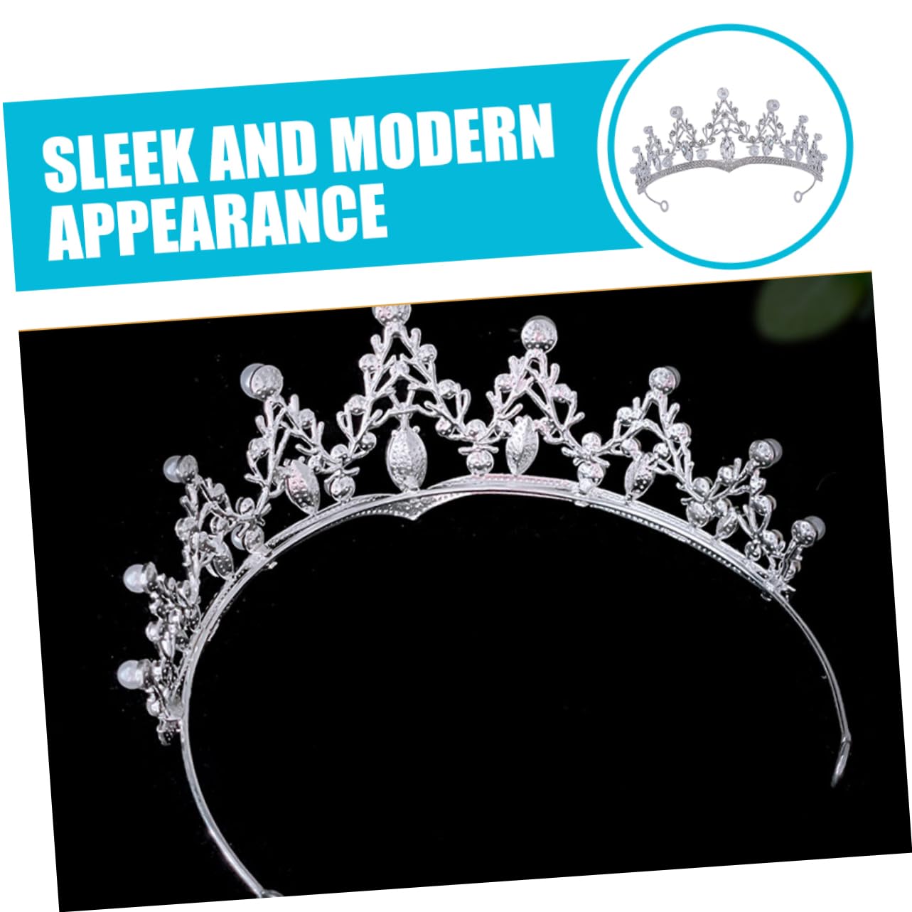 VICASKY 4 Pezzi per Cerchietto Sposa e Tiara Nuziale in Accessorio per Compleanni e Addio Nubilato