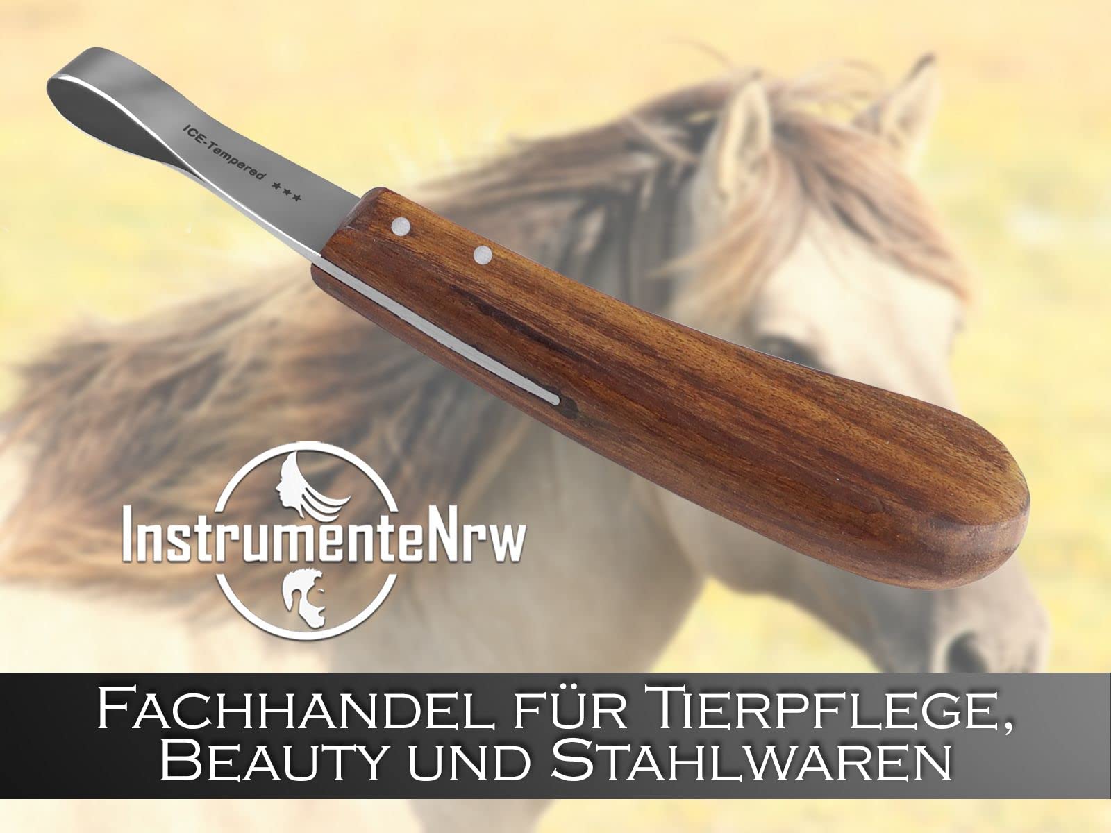 Profi Pferde Hufmesser Set 3-teiliges Hufschneidemesser Set zur Hufpflege