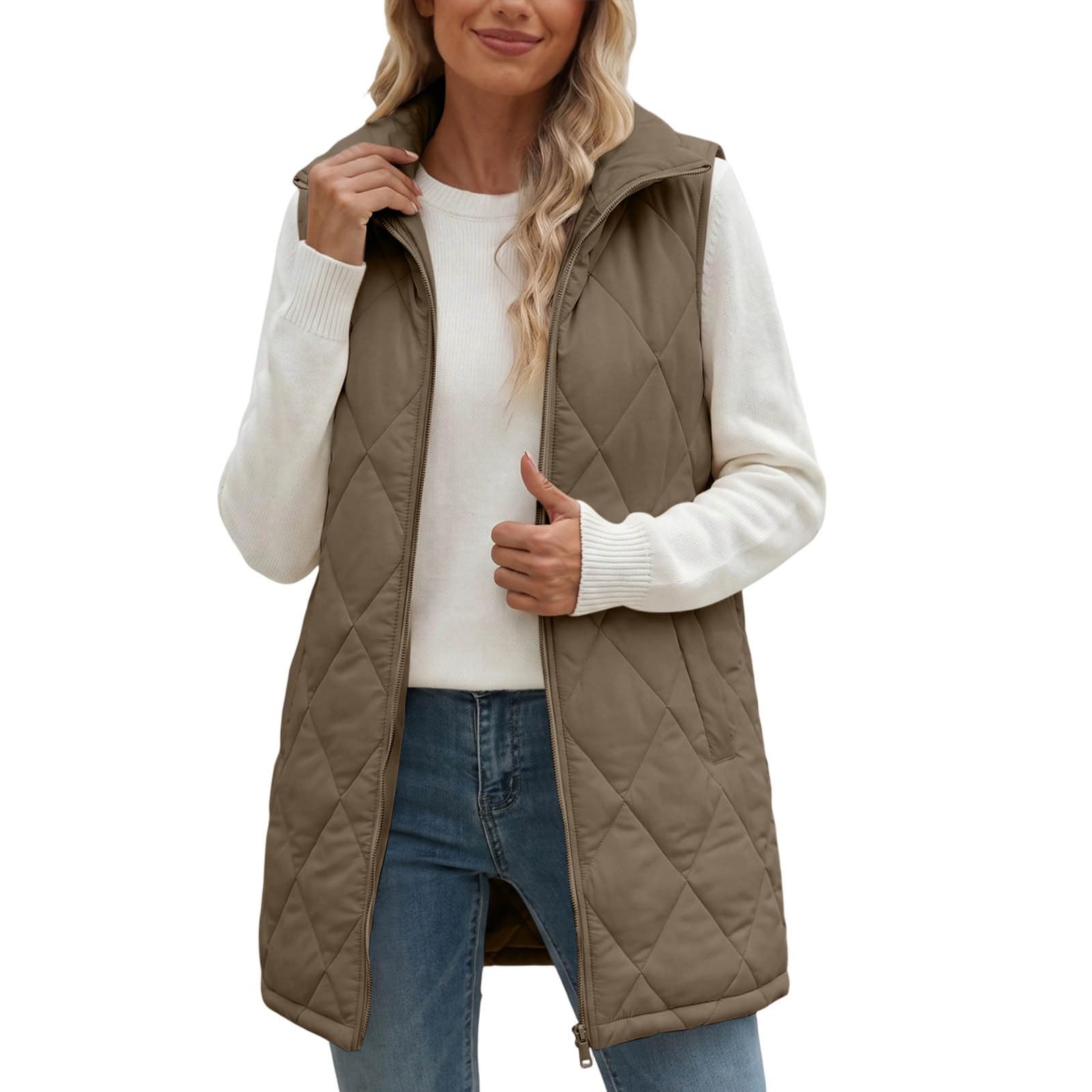 Steppweste Damen Winter Daunenweste Ärmellos Steppjacke Warm Winterjacke