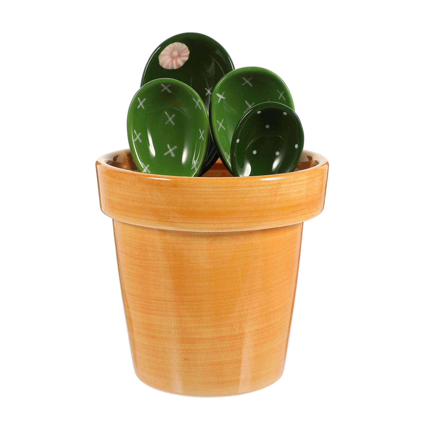 Garneck Cucharas Medidoras de con Base Graduada Forma de Cactus para Ingredientes Secos y Líquidos para Repostería y Café Diseño Ergonómico Fácil de Limpiar