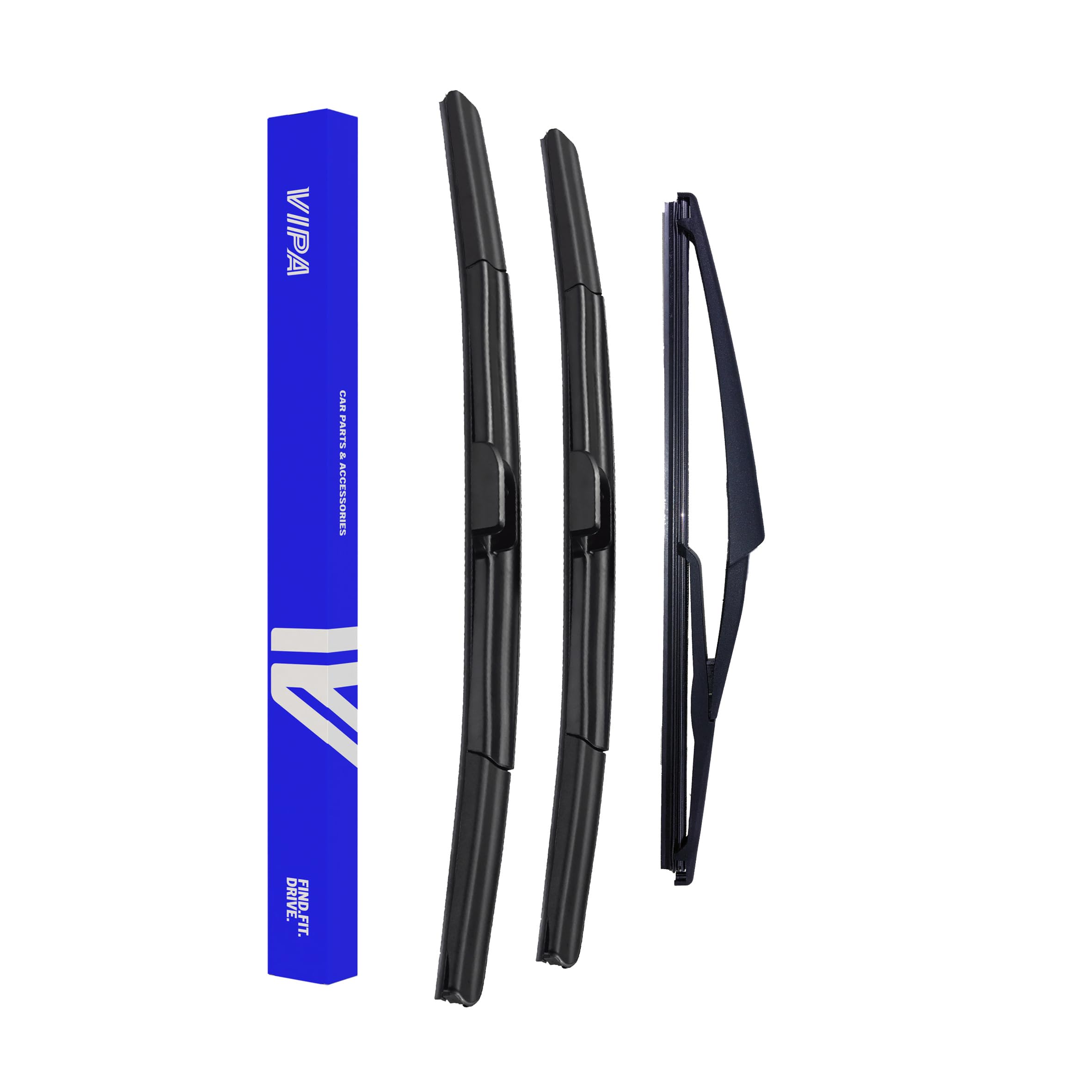 Premium Wiper Blade Set | fits: NISSAN QASHQAI SUV (Nov 2013 to Jun 2021) | All-Weather Performance | Durable, Streak-Free Windshield Wipers | Easy Installation