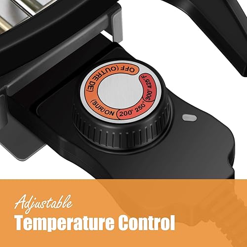 Miniatura 4 de Techwood Parrilla eléctrica para interiores y exteriores de 1600 W, parrilla eléctrica de barbacoa, parrilla de mesa extraíble portátil, negro