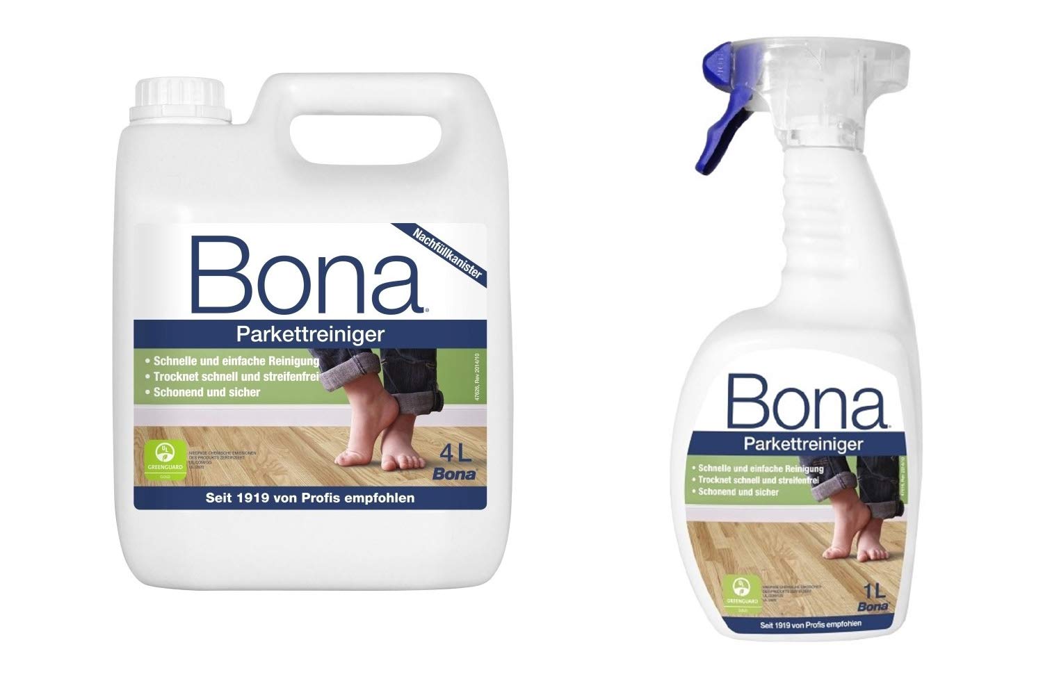 BonaParquet Cleaner, 4 Litres, Includes Spray Cleaner: 1 Litre