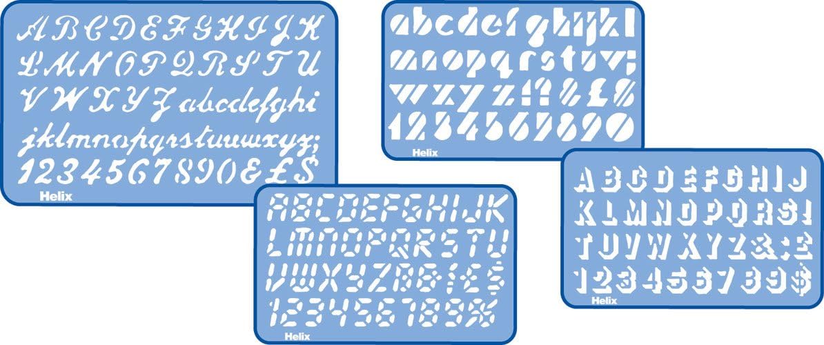 Helix Letter and Number Stencils (4 Pack)