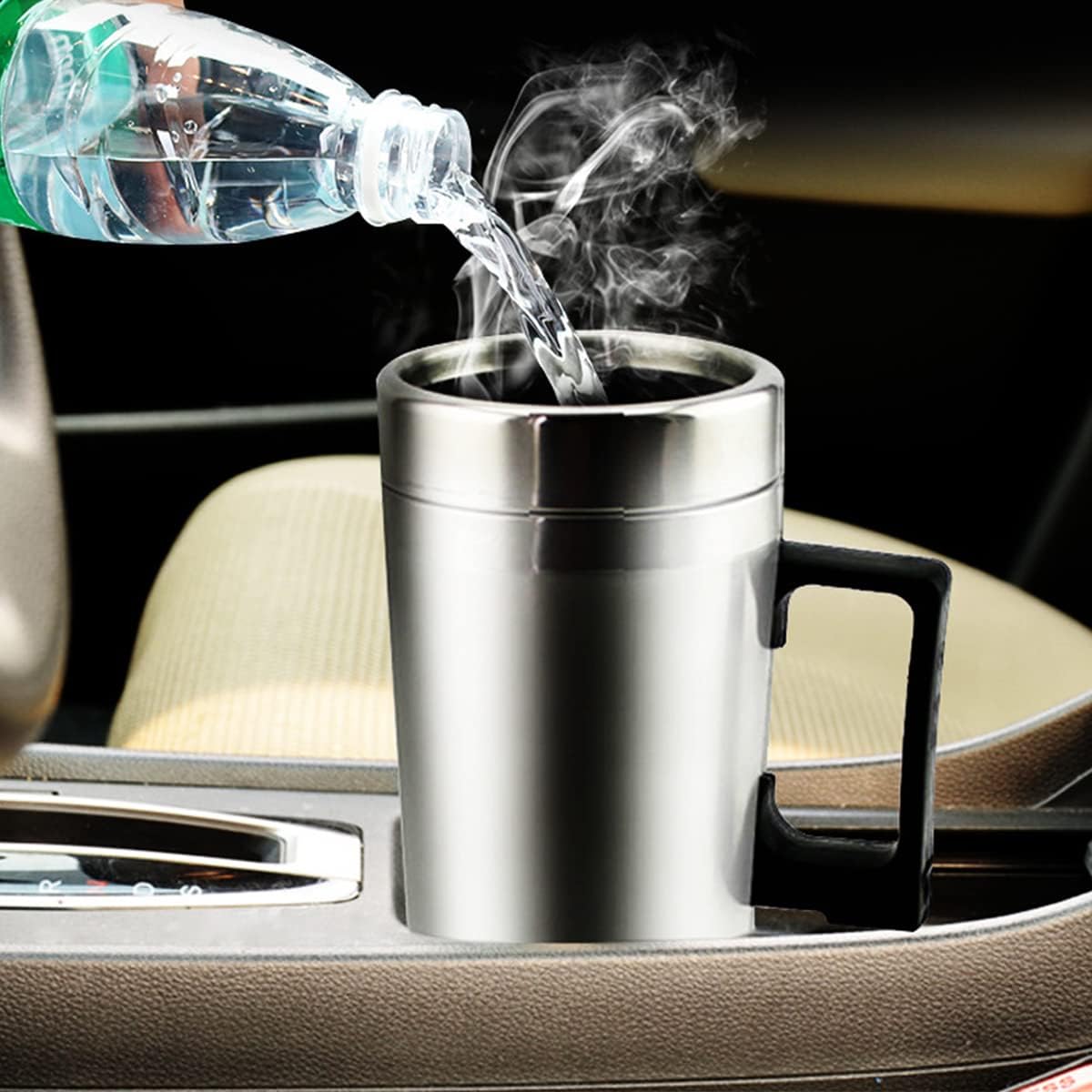 JetBravo Car Heating Cup 300ml Car Heated Mug 304 Stainless