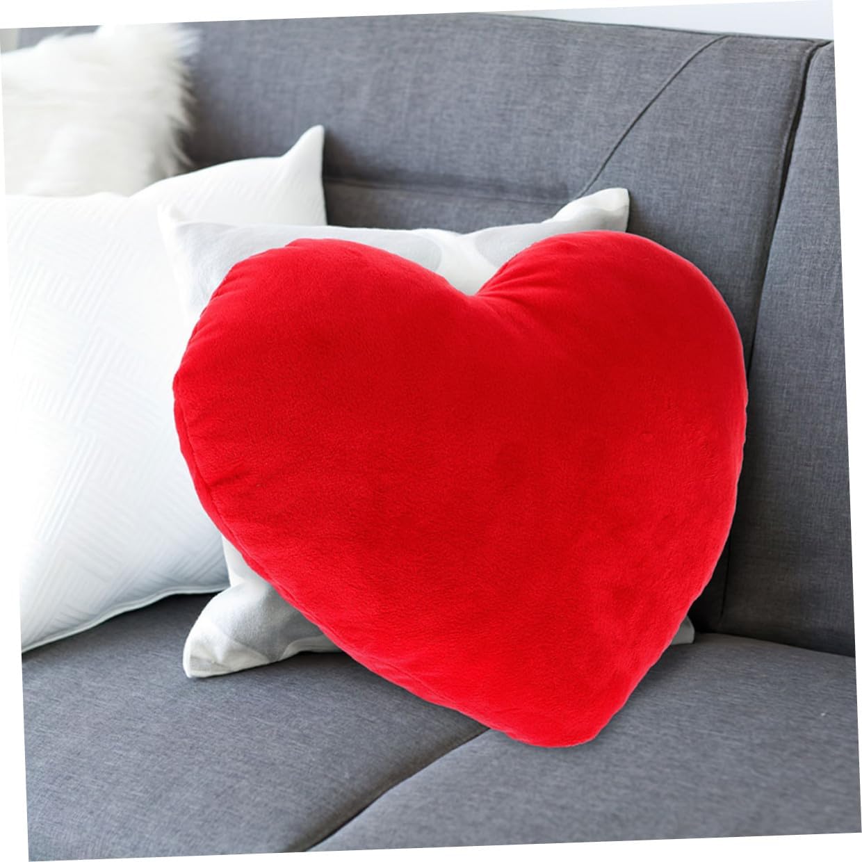 Plush Heart Shaped Throw Pillow Soft Decorative Bed Cushion for Sofa Couch Friendly Valentine S Day Cozy Plush Cushion for Living Bedroom Car Office Decor