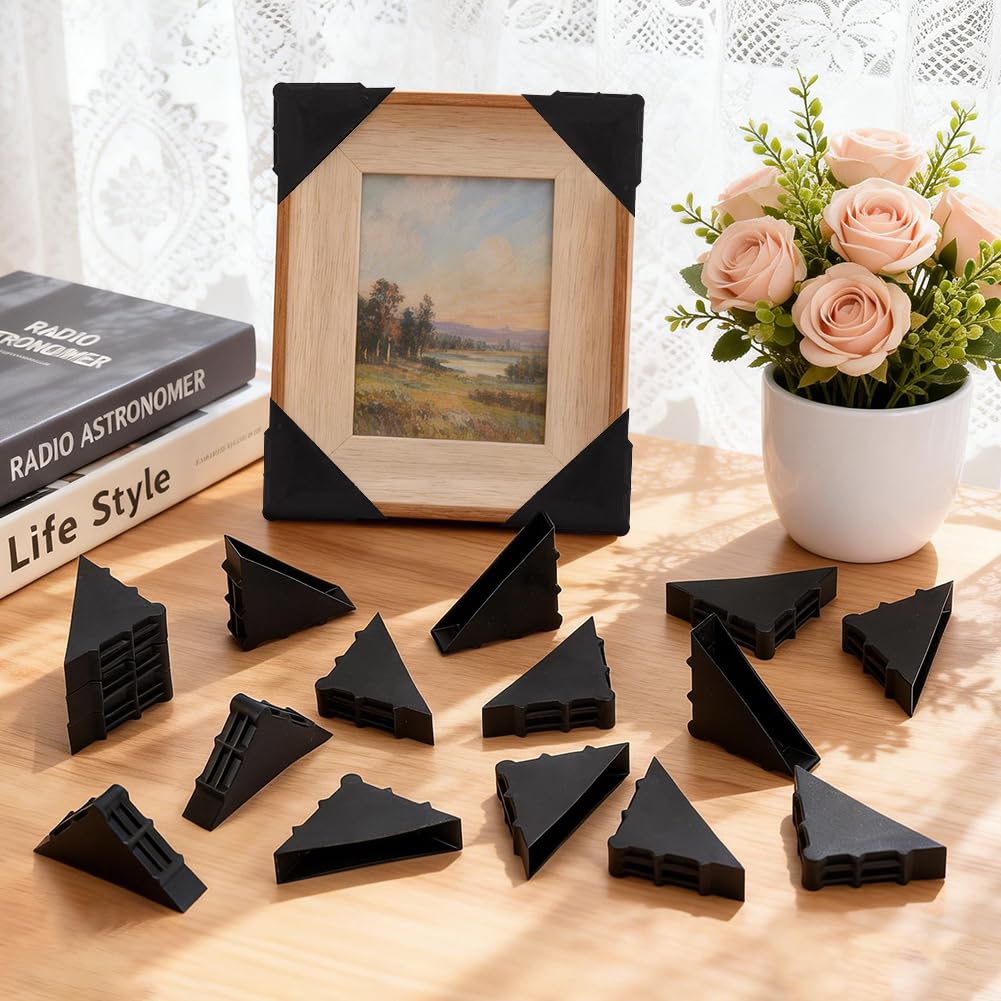 BENECREAT 100 Pezzo di Protezioni Angolari in Vetro Nero, 65×12mm Protezione Angolare Triangolare in Plastica per Tavolo, Ceramica, Vetro, Specchio, Lamiere, Protezione dei Mobili