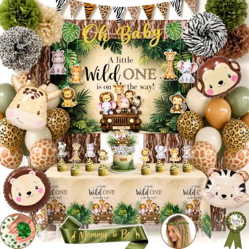 272 Pc Safari Baby Shower Decorations Jungle Animal Party Set