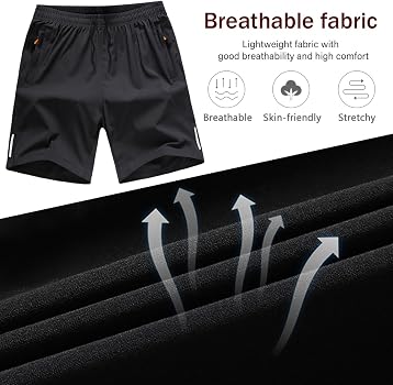 PURE CHAMP Lot de 3 shorts de sport décontractés en coton éponge pour homme avec poche zippée, Groupe B, Taille 3XL PURE CHAMP Lot de 3 shorts de sport décontractés en coton éponge pour homme avec poche zippée, Groupe B, Taille 3XL