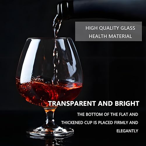 Miniatura 2 de Juego de 4 vasos de whisky, vasos de bourbon, vasos antiguos, 11.5 onzas, copa de vino de tallo corto para licores, vodka, escocés, coñac, brandy,