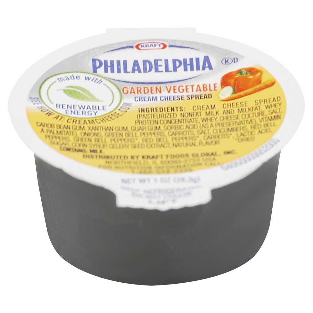 Kraft Philadelphia Garden Vegetable Cream Cheese - Cup 1 Ounce - 100 per case — view 4