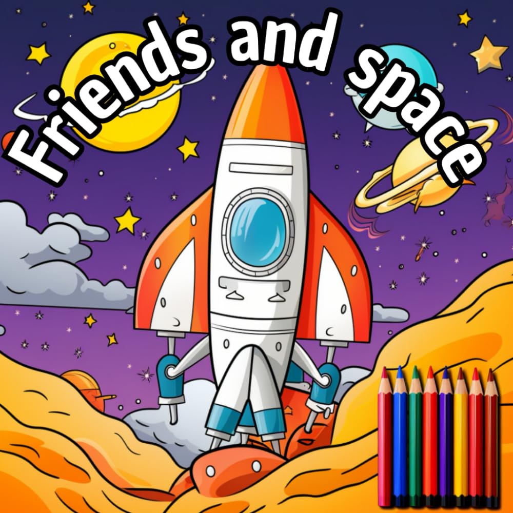 Space coloring book for kids. Rockets, astronauts, aliens, planets and a lot more, 100 pages. For children 4-8 years old: Hours of fun and ... drawings and different levels of difficulty.