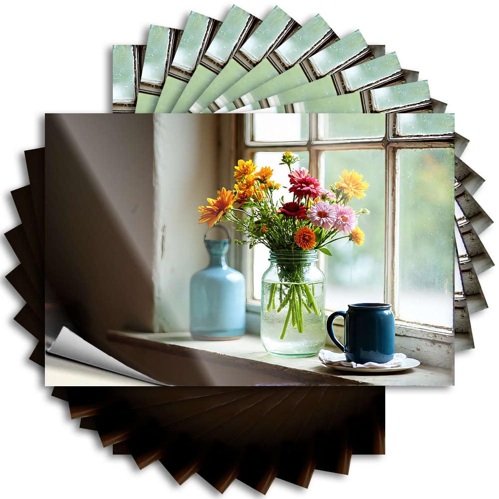Must Cover Sticker | Flowers in A Jar On A Windowsill. Punk Durable Vinyl Sticker Easy Apply for Darts(8X12CM)
